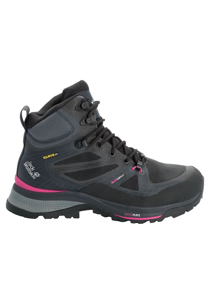 Wolfskin Force Striker Jack Wolfskin Damen Wanderschuhe FORCE TREKKER TEXAPORE MID W Black Pink Wasserdichte