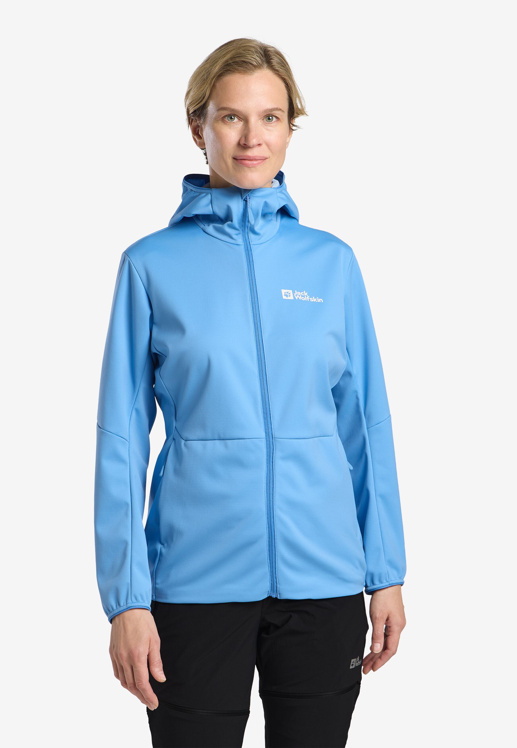 FELDBERG HOODY W mid blue S Softshelljacke Damen