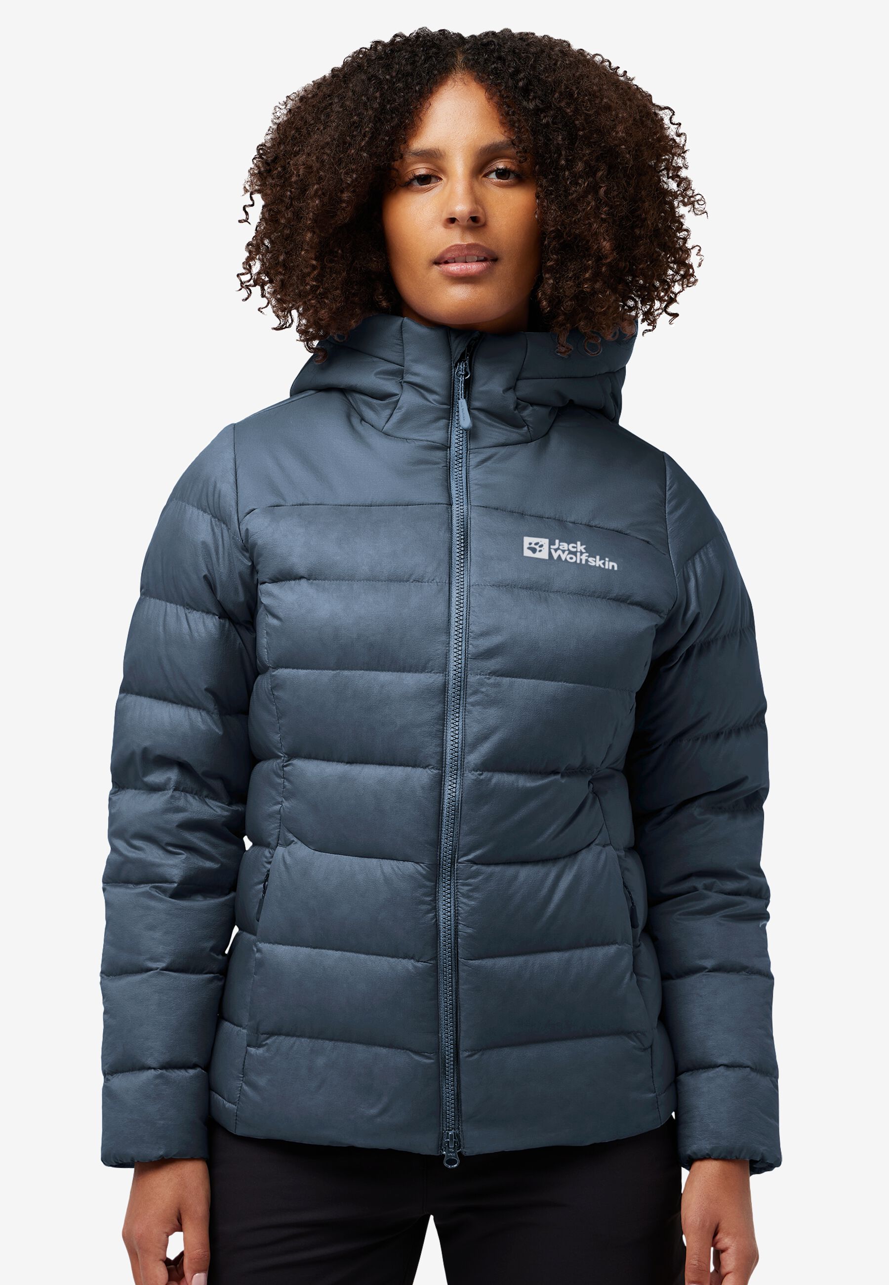 Daunenjacke Warme Jack Wolfskin Jacke NEBELHORN DOWN HOODY W RDS