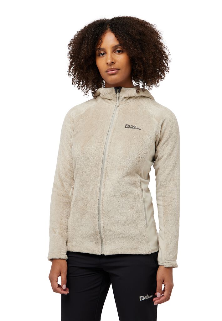 ROTWAND HOODED FZ W seal XXL Fleecejacke mit Kapuze Damen